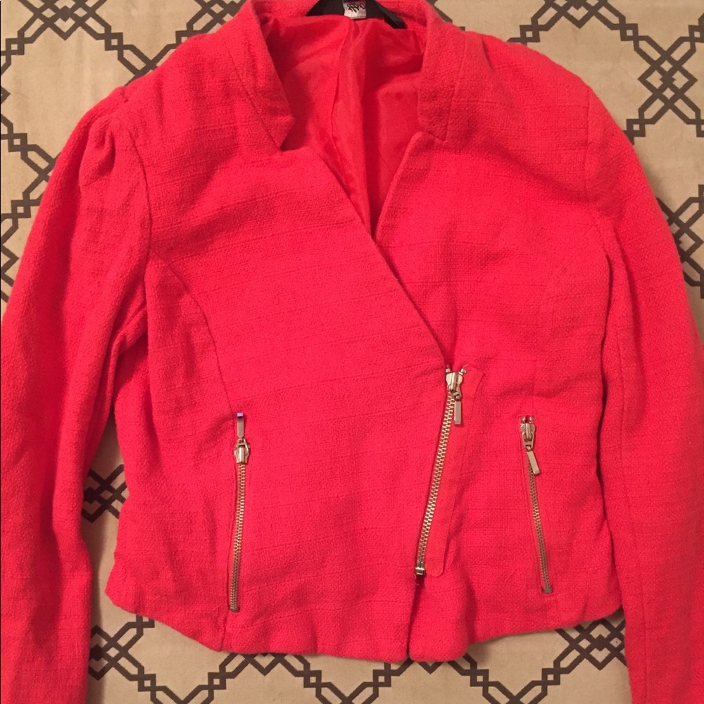 Hot Pink Knit Jacket